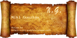 Nikl Gusztáv névjegykártya