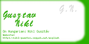 gusztav nikl business card