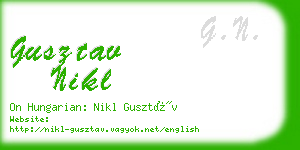 gusztav nikl business card